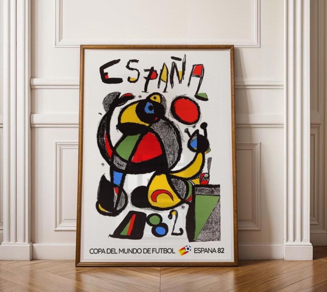 【希少】ジョアンミロ　1982年サッカーワールドカップポスター　Espana 希少】ジョアンミロ 1982年サッカーワールドカップポスター Espana