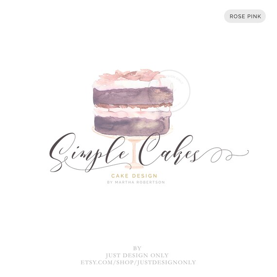 Cake Logo Bakery Logo Premade Logo Design Baking Logo Etsy