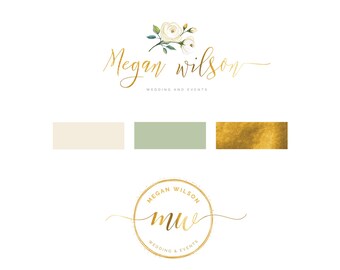 INSTANT DOWNLOAD, Crown Logo, Event Planner Logo, Wedding Planner Gold ...