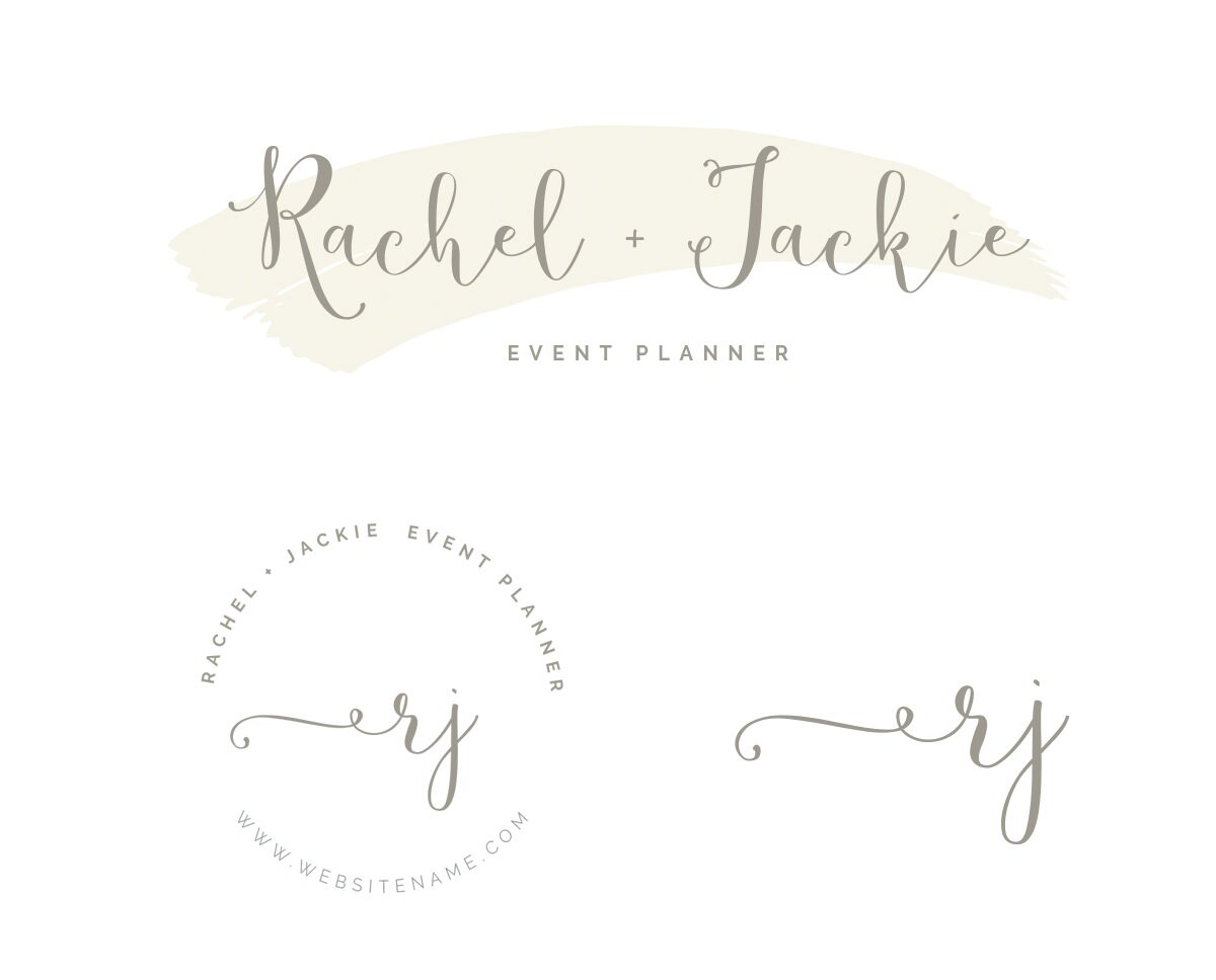 INSTANT DOWNLOAD Photography Logo Simple Brush Logo Round | Etsy