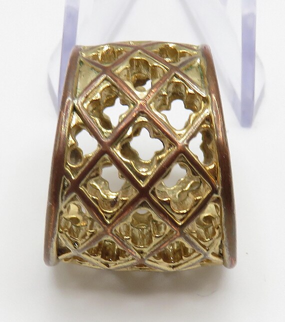 Unique Ring with Cross-hatch Design - image 2