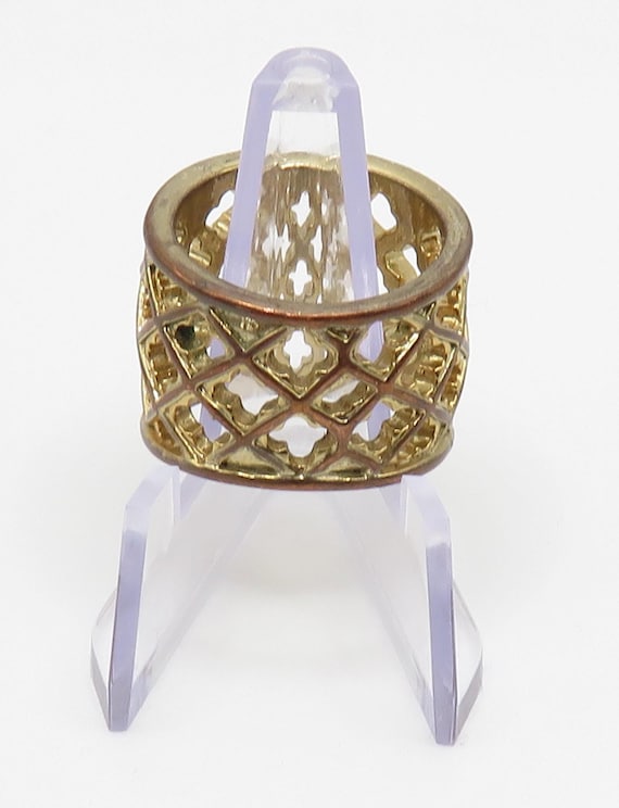 Unique Ring with Cross-hatch Design - image 1