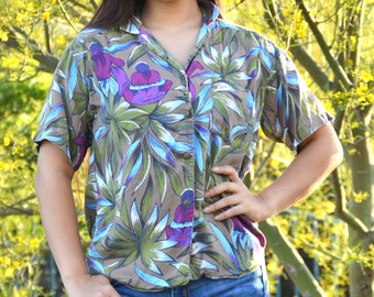 Tropical Button Up | Etsy