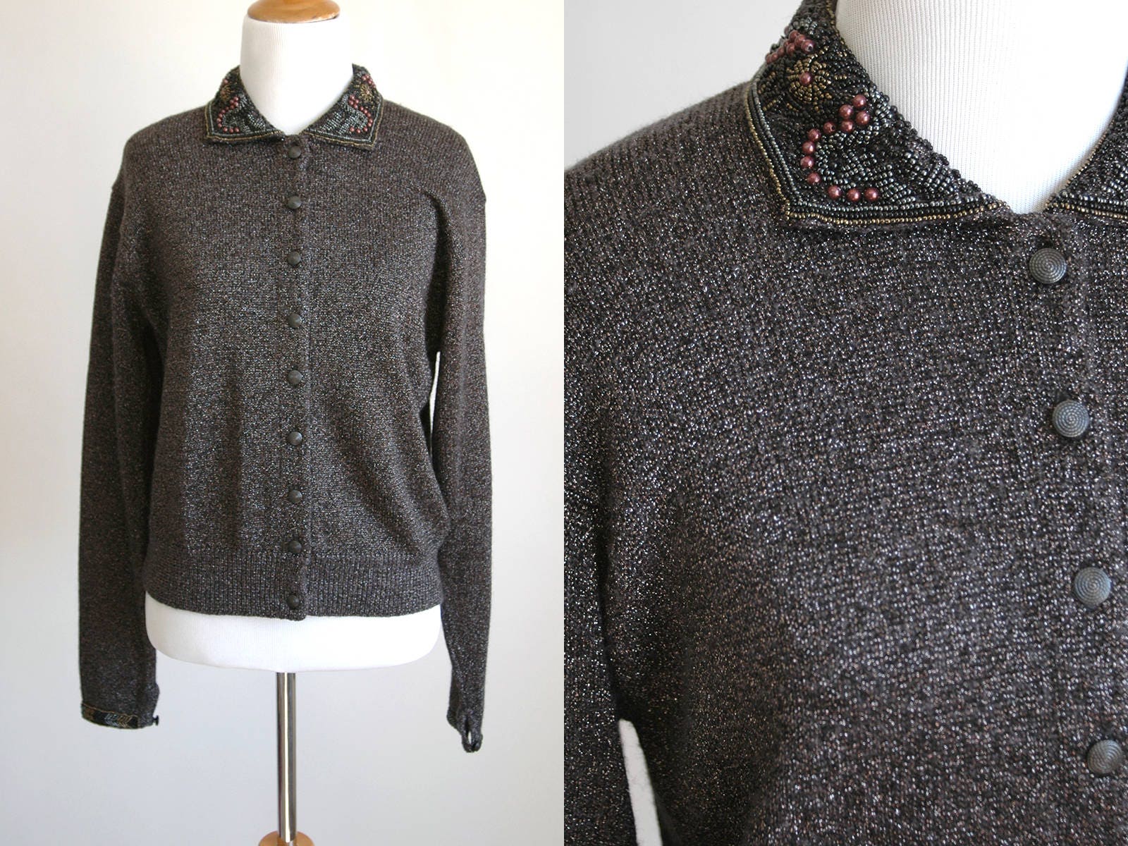 grey sparkly cardigan