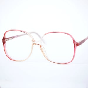 Oversized Plastic Eyeglasses Frames NO LENSES Cute Pink Retro 1980s Glasses Large Frames Grandma Glasses Hipster Jackie O Glasses Elan Frame