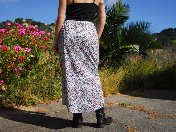 Leopard Print Maxi Skirt - 1990s Maxi Skirt with … - image 6