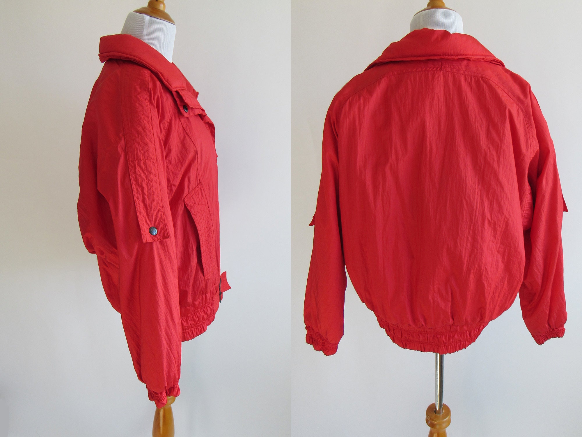 80s/90s Bright Red Ski Jacket Rainbow West Ski Jacket With - Etsy