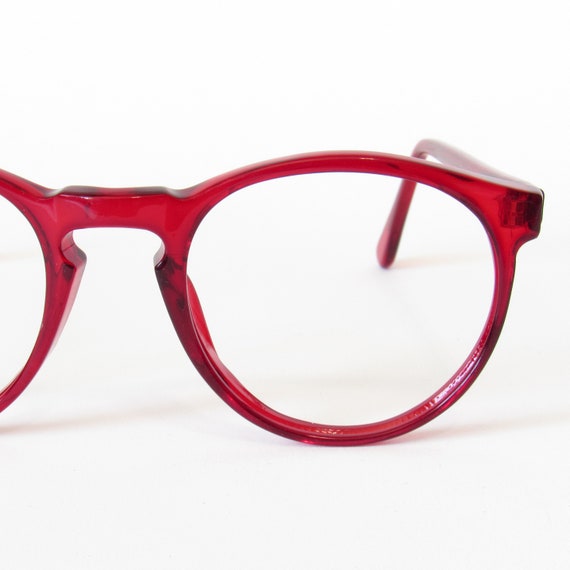 Red Plastic Eyeglasses Frames - Cherry Red Hipste… - image 8