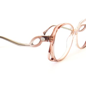 Sophia Loren 1980s Oversized Brillengestelle: Rosa Retro Brille (OHNE GLÄSER)