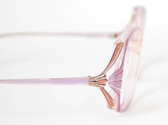 1980s Oversized Pearlescent Lilac Eyeglasses Fram… - image 7