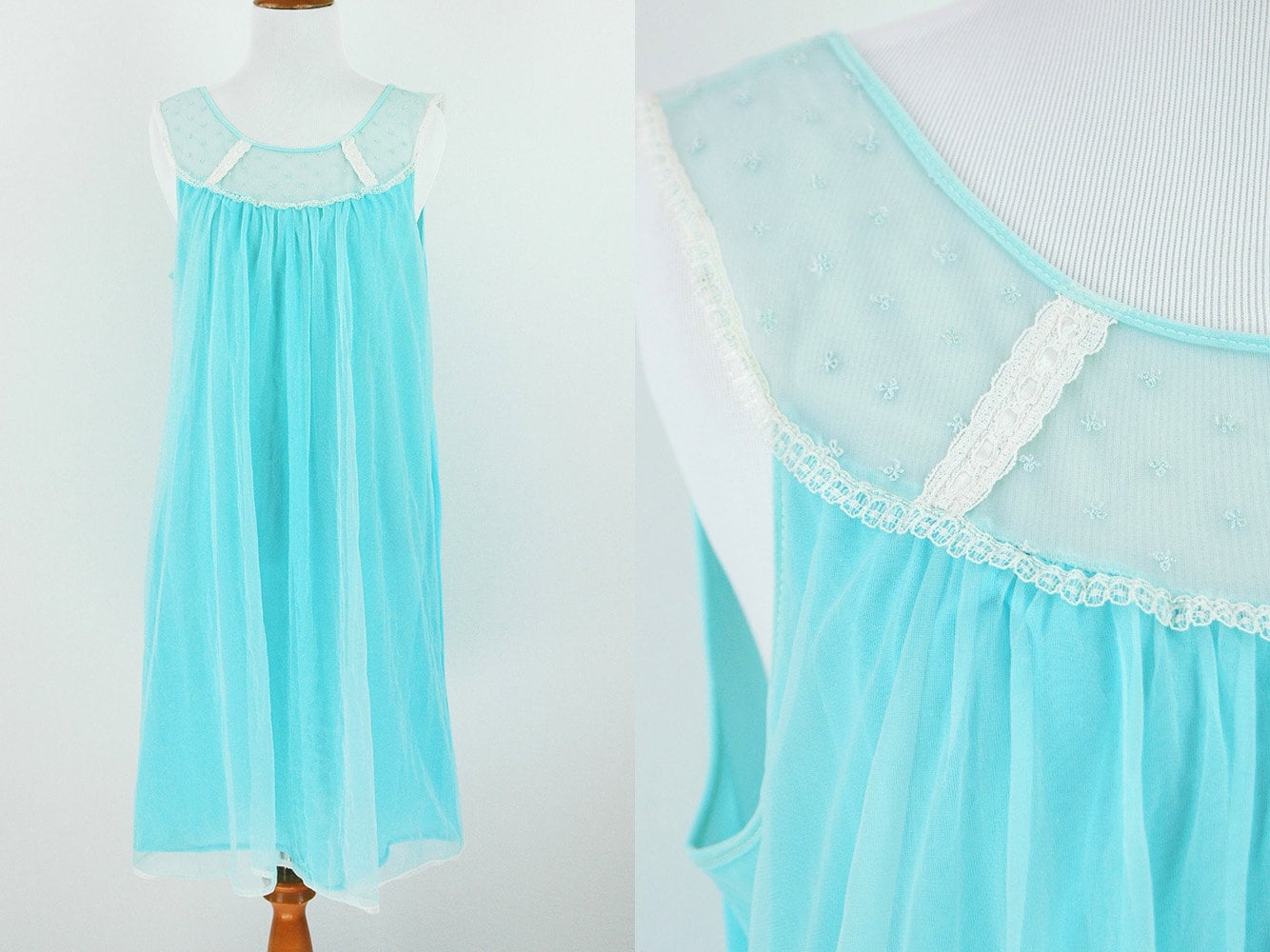 layered chiffon nightgown