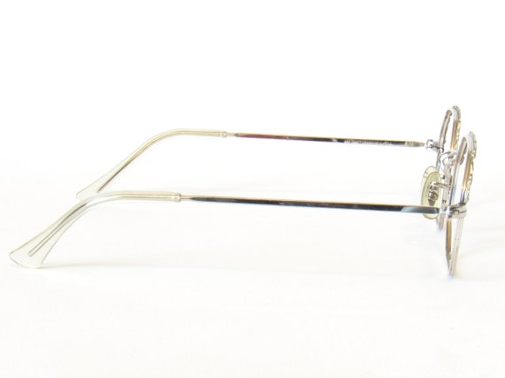 Dainty Silver Eyeglasses Frames Decorative 12k Go… - image 8