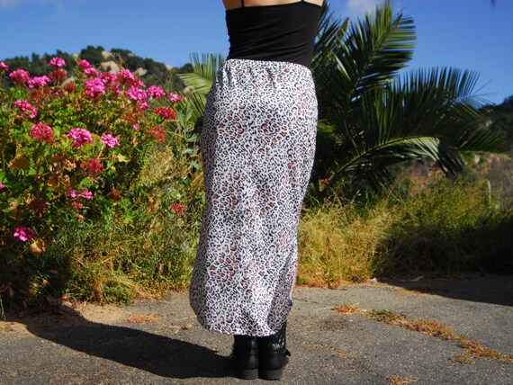 Leopard Print Maxi Skirt - 1990s Maxi Skirt with … - image 3