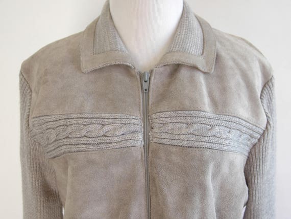 suede sweater jacket