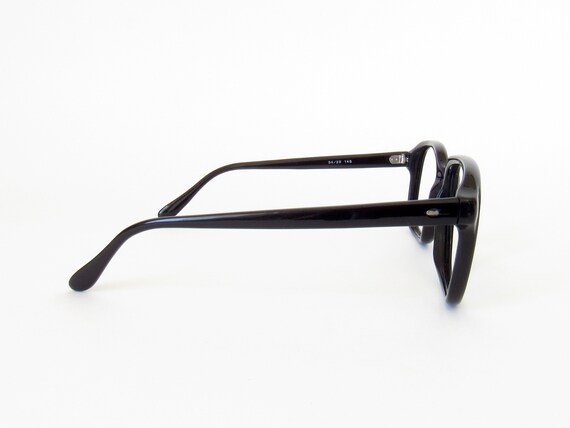 Vintage Black Hipster Eyeglasses Frames - 1980s R… - image 4