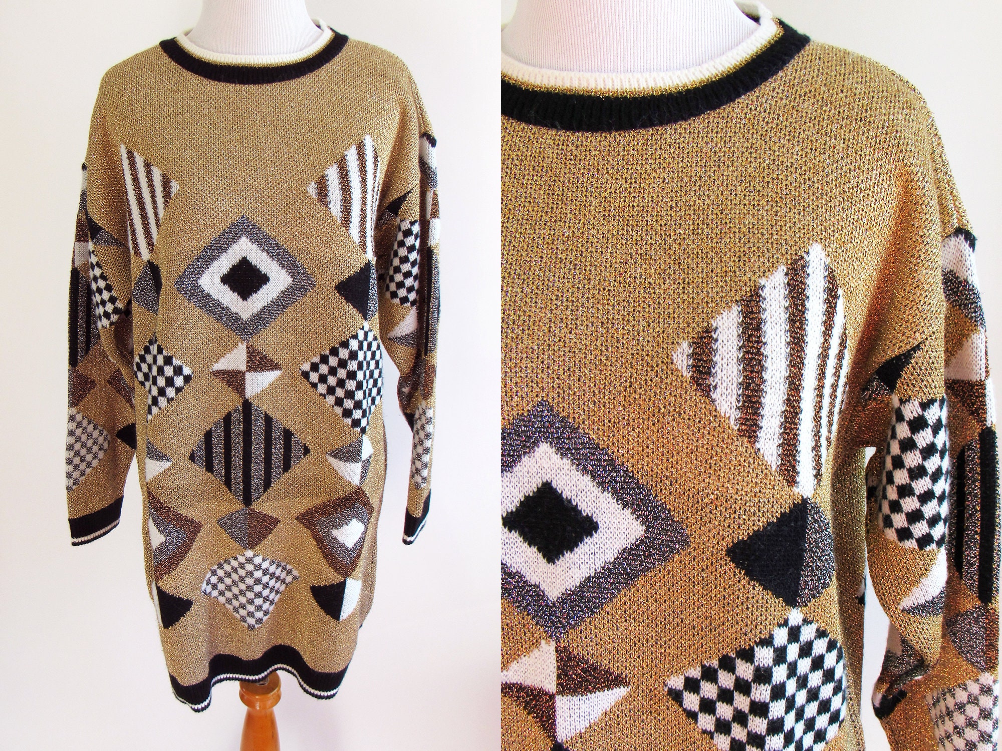 metallic gold sweater
