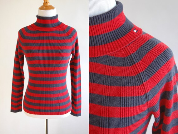 tommy hilfiger striped turtleneck