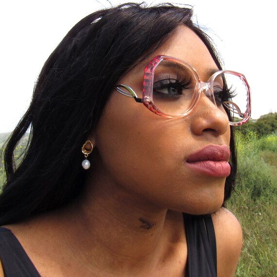 Cranberry Pink Ombré Large Eyeglasses Frames NO L… - image 5