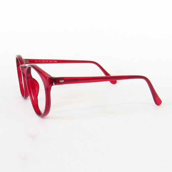 Red Plastic Eyeglasses Frames - Cherry Red Hipste… - image 6