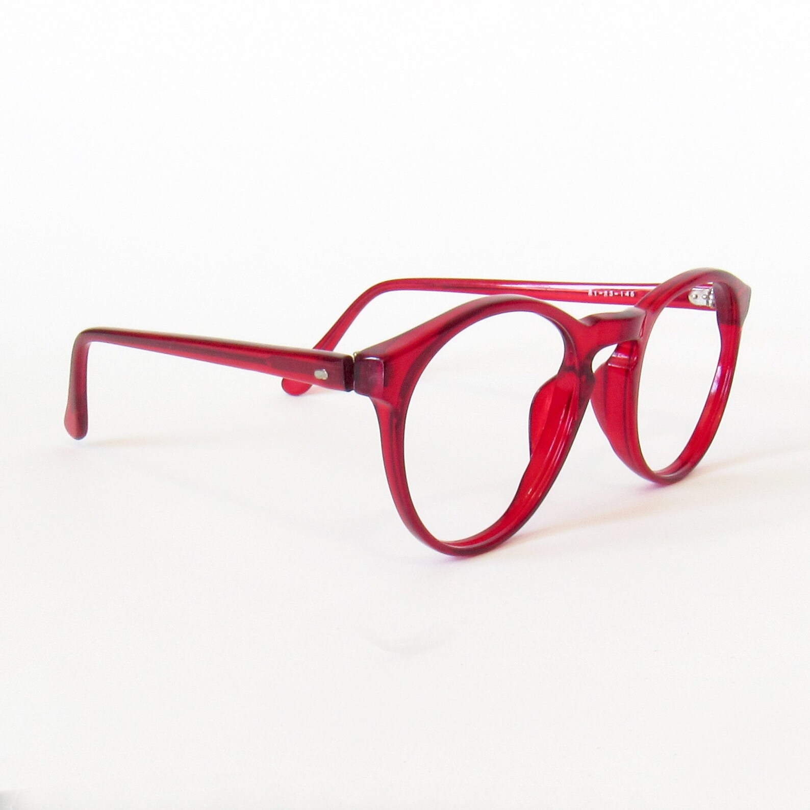 Red Plastic Eyeglasses Frames Cherry Red Hipster Glasses Etsy
