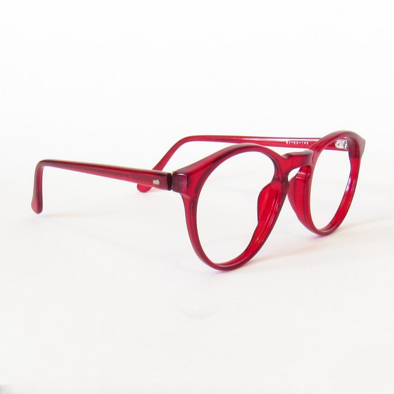 Red Plastic Eyeglasses Frames - Cherry Red Hipste… - image 4