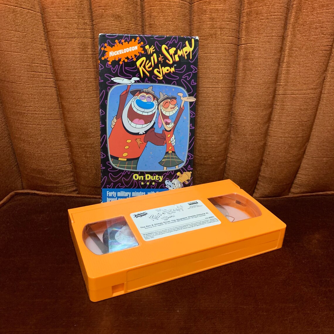 Ren and Stimpy VHS Tapes Orange Nickelodeon VHS Tape the Ren Etsy