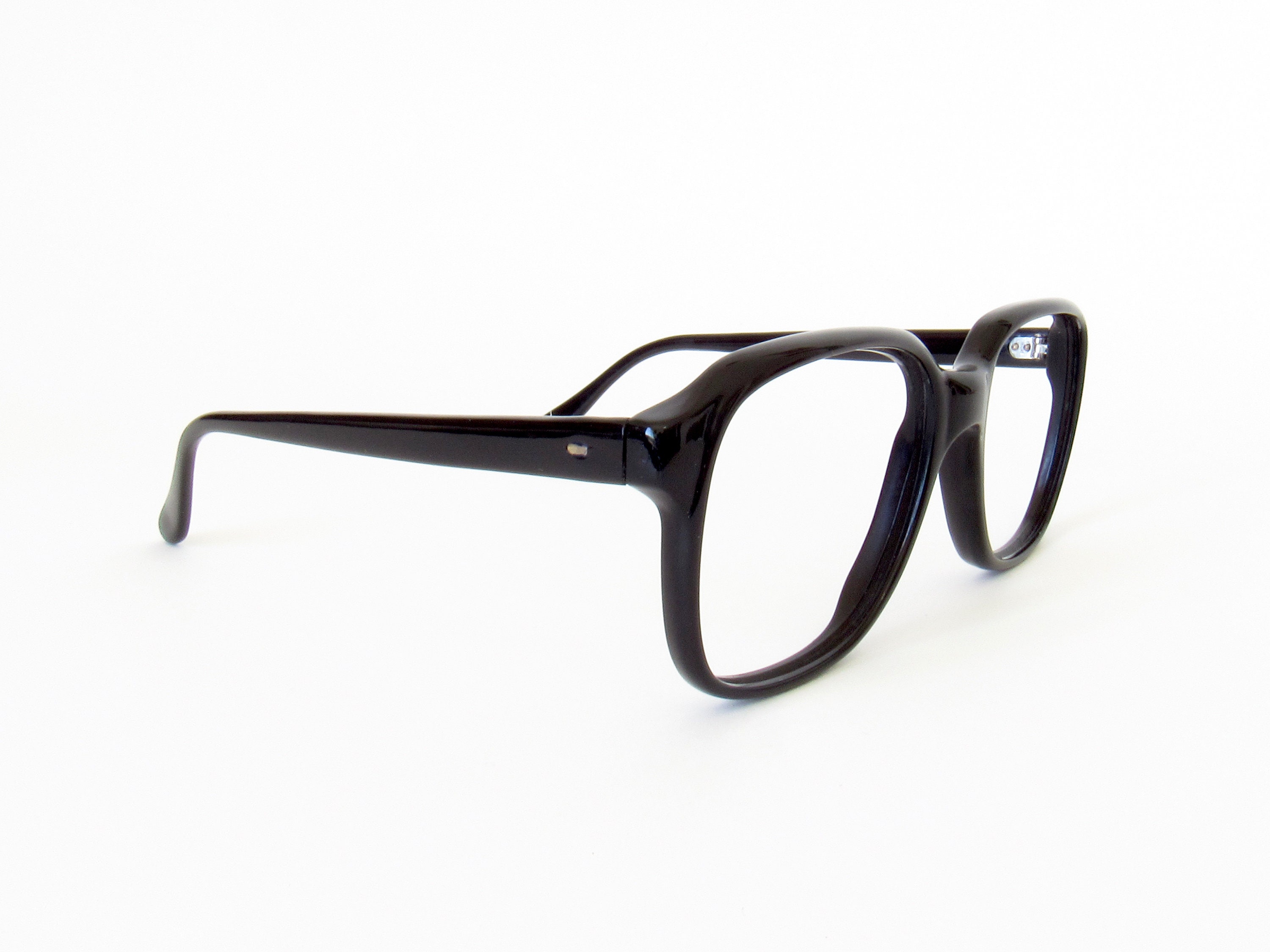 Vintage Black Hipster Eyeglasses Frames NO LENSES 1980s | Etsy