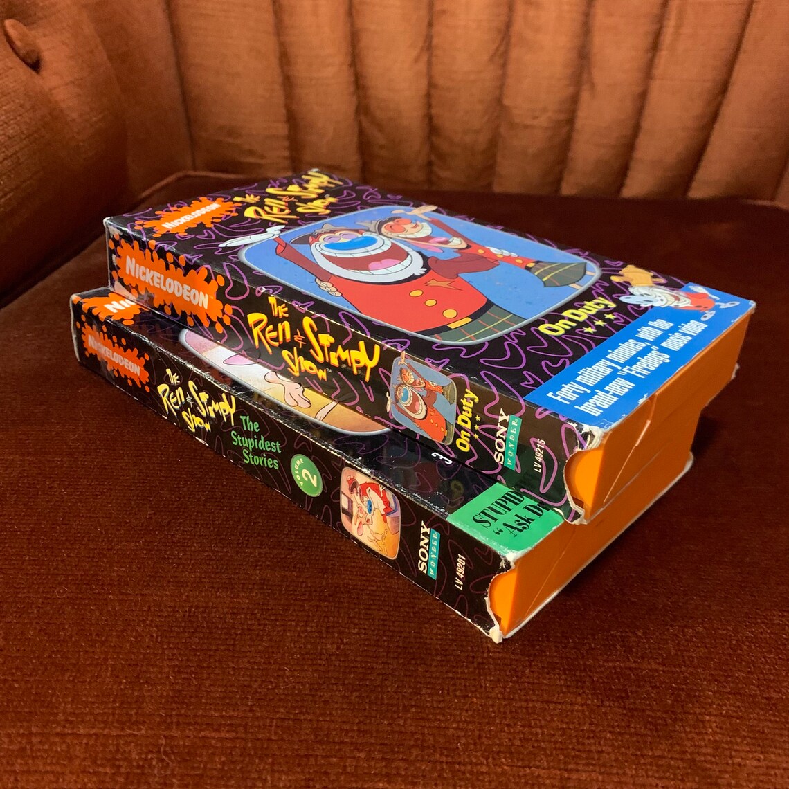 Ren and Stimpy VHS Tapes Orange Nickelodeon VHS Tape the Ren Etsy