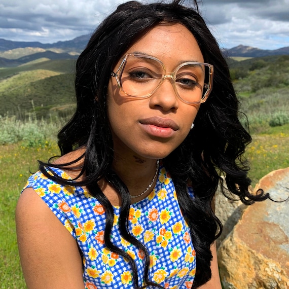 80s Drop Arm Eyeglasses Frames NO LENSES Gloria Van… Gem