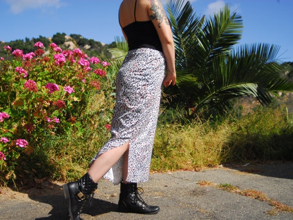 Leopard Print Maxi Skirt - 1990s Maxi Skirt with … - image 7
