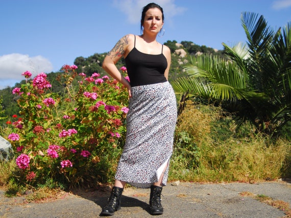 Leopard Print Maxi Skirt - 1990s Maxi Skirt with … - image 4