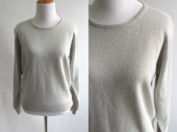 sparkly silver sweater