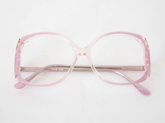 1980s Oversized Pearlescent Lilac Eyeglasses Fram… - image 6