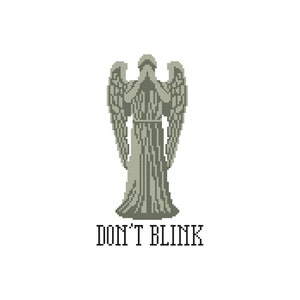 Don't Blink Weeping Angel Cross Stitch Pattern [Doctor Who]