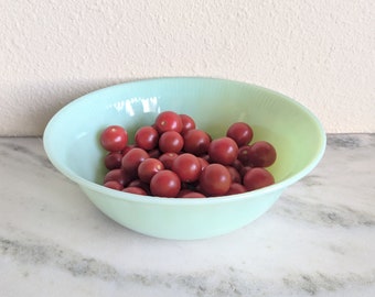 Fire King Jane Ray Jadeite Serving Bowl, Vintage Jadeite Large Vegetable Bowl Dish, Fire King Collectible Glassware, Green Milk Glass Bowls