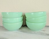 4 Fire King Jadeite Restaurant Ware Chili Bowls, Vintage Jadeite Cereal Bowl Set Dishes, Fire King Collectible Glassware, Green Milk Glass