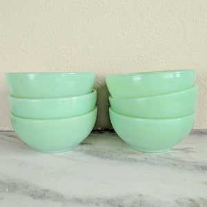 4 Fire King Jadeite Restaurant Ware Chili Bowls, Vintage Jadeite Cereal Bowl Set Dishes, Fire King Collectible Glassware, Green Milk Glass