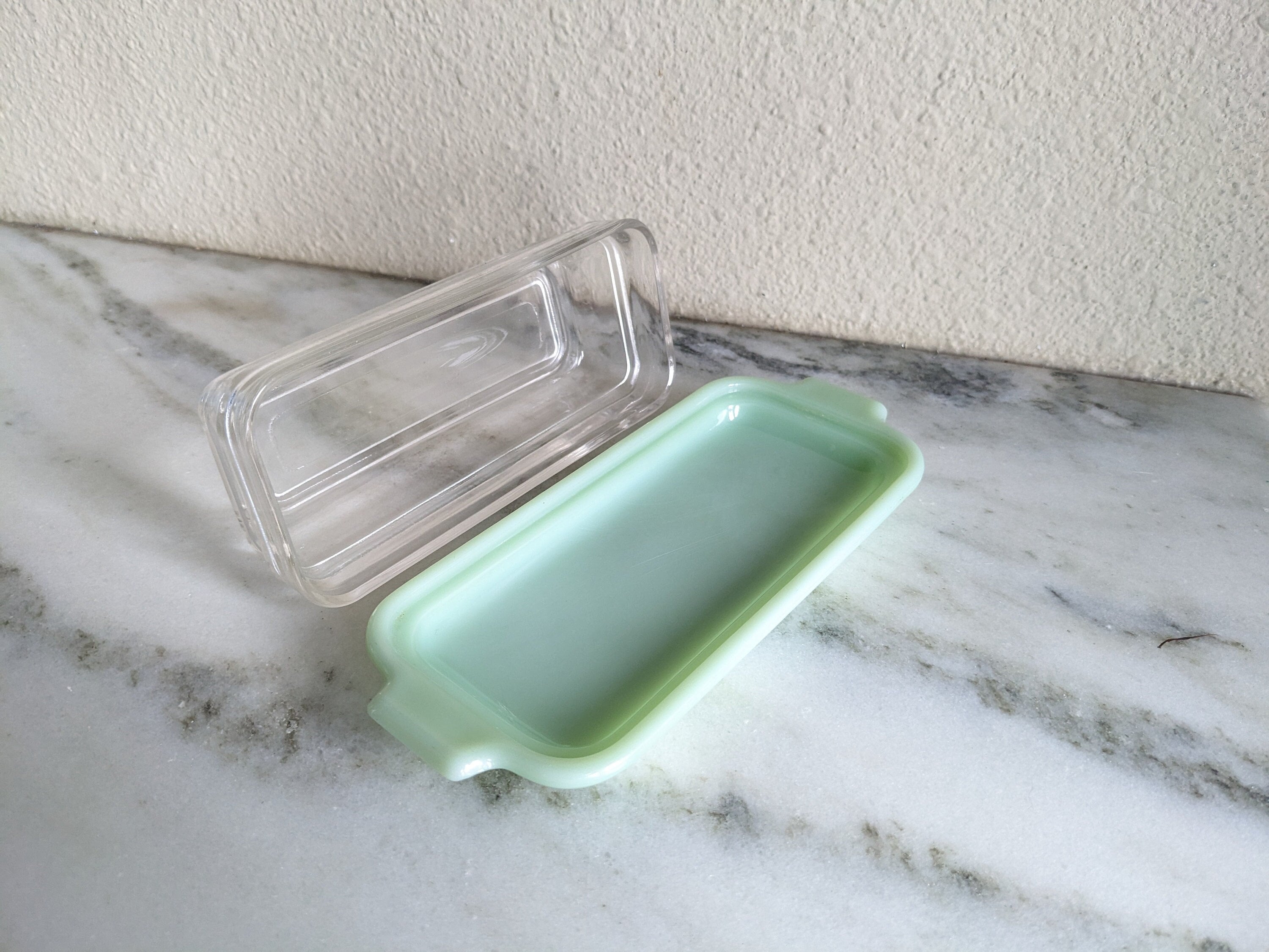 Fire King Jadeite Butter Dish With Lid, Vintage Jadeite Lidded