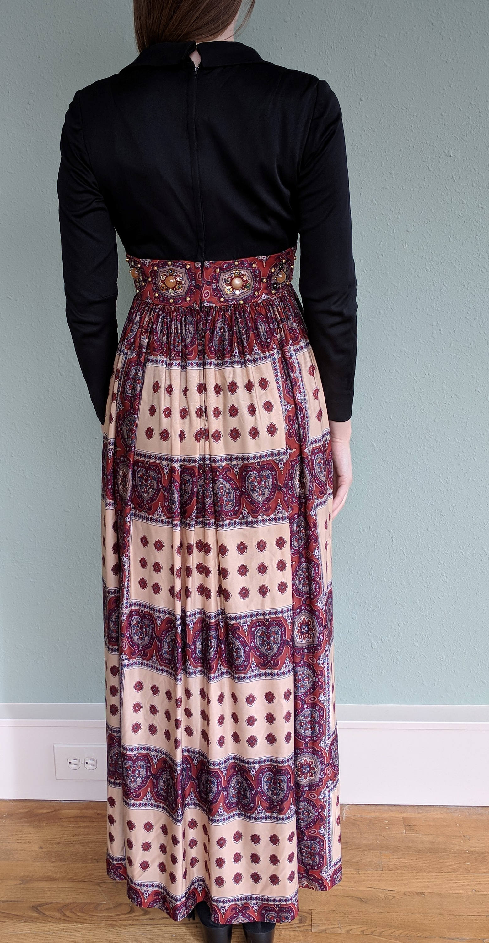 1970s Boho Maxi Dress Vintage Tribal Ethnic Long Maxi Dress - Etsy