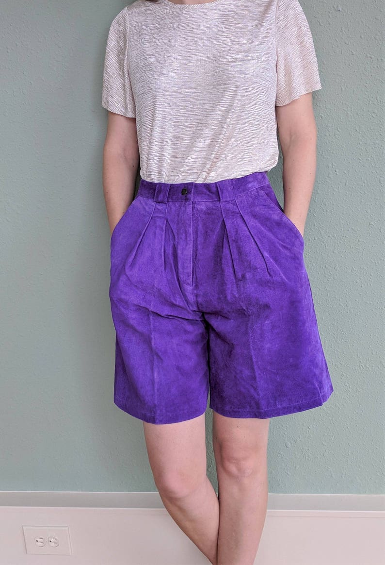 lavender high waisted shorts