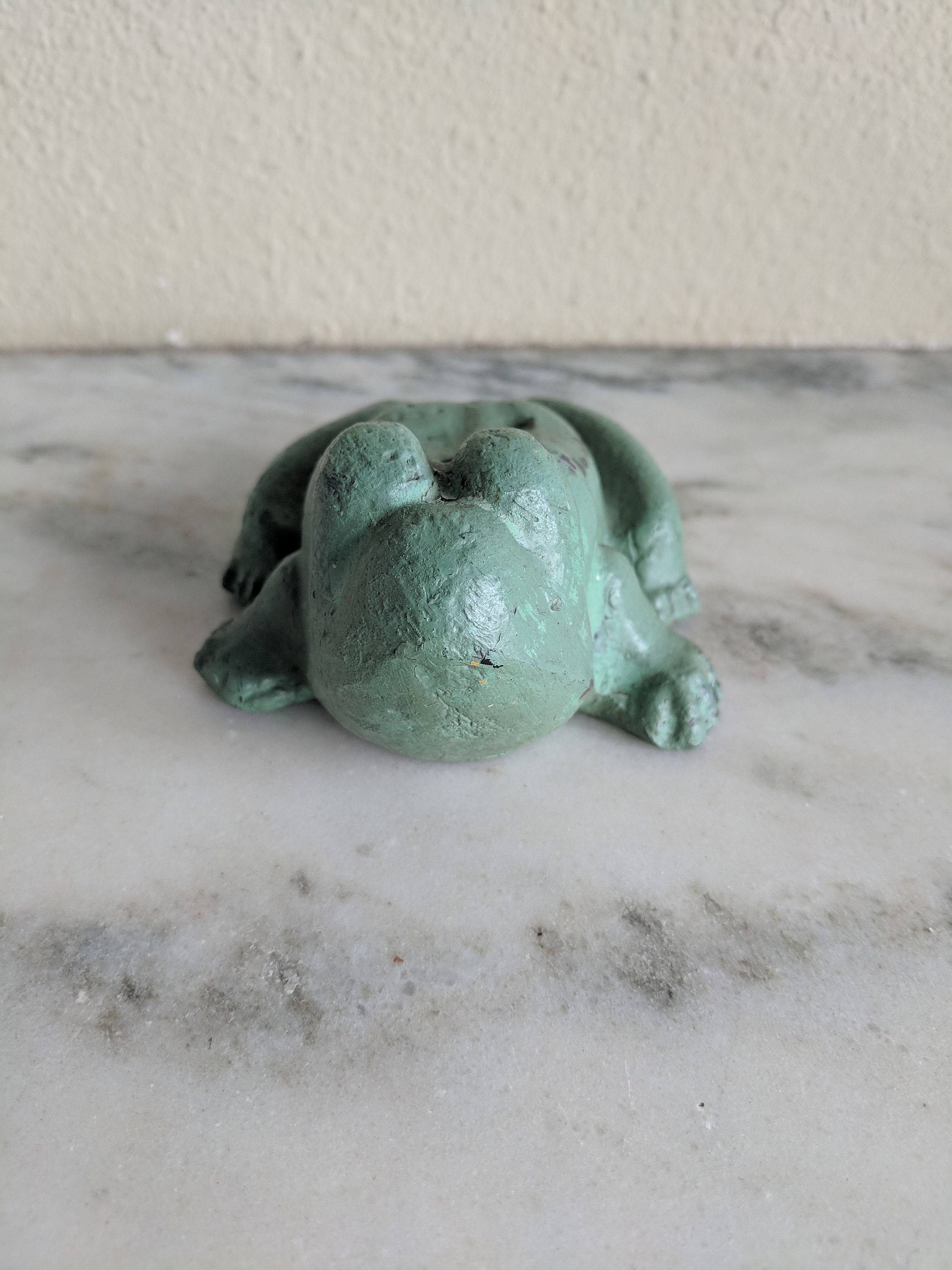 Antique Cast Iron Frog Door Stop Large Metal Toad Frog Etsy