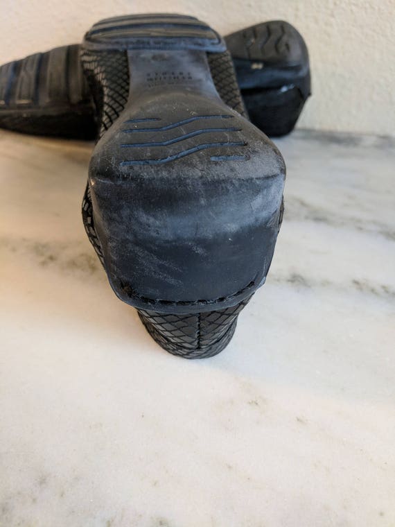 7.5 Stuart Weitzman Black Leather Snakeskin Loafe… - image 8