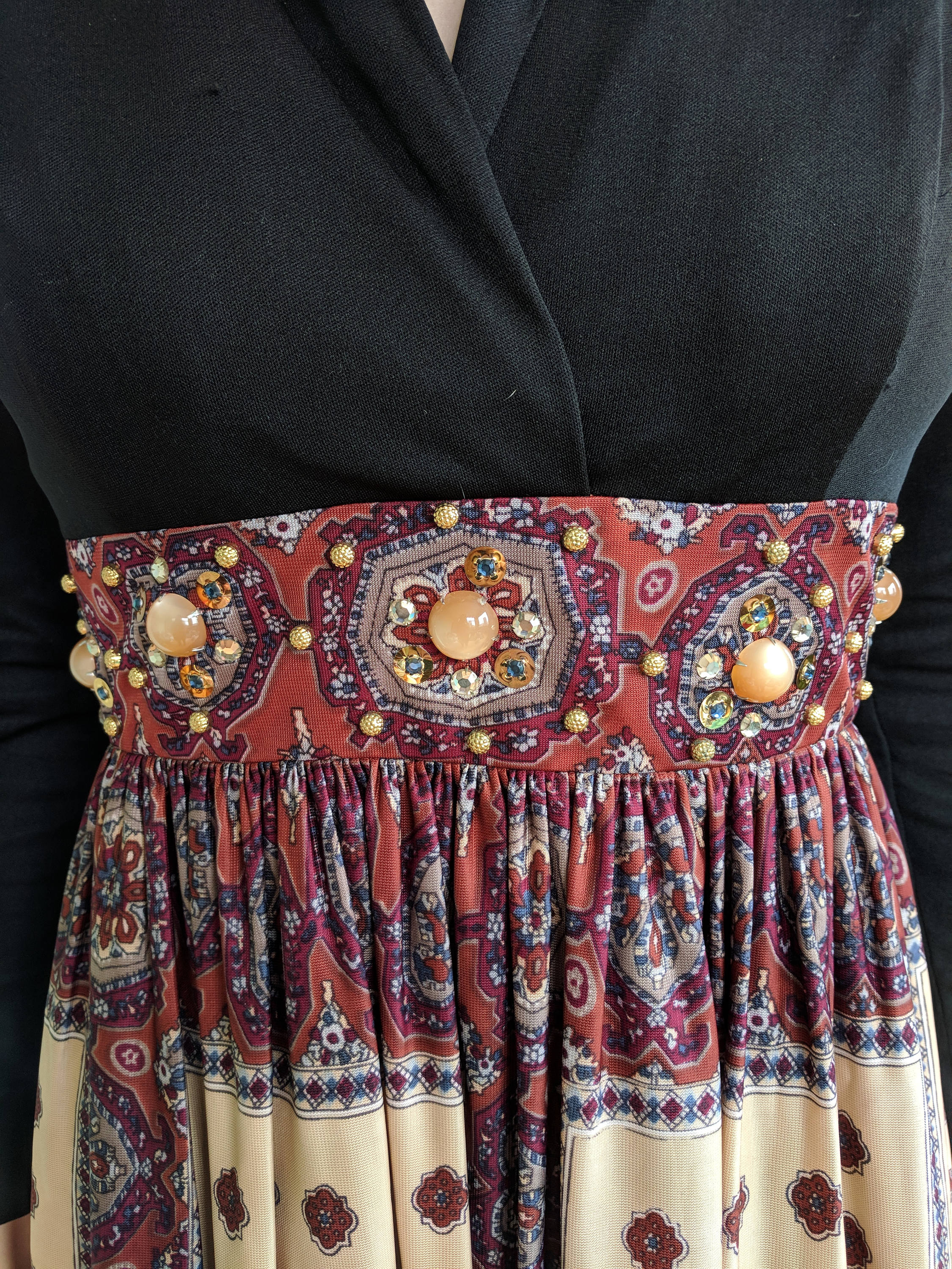 1970s Boho Maxi Dress Vintage Tribal Ethnic Long Maxi Dress - Etsy