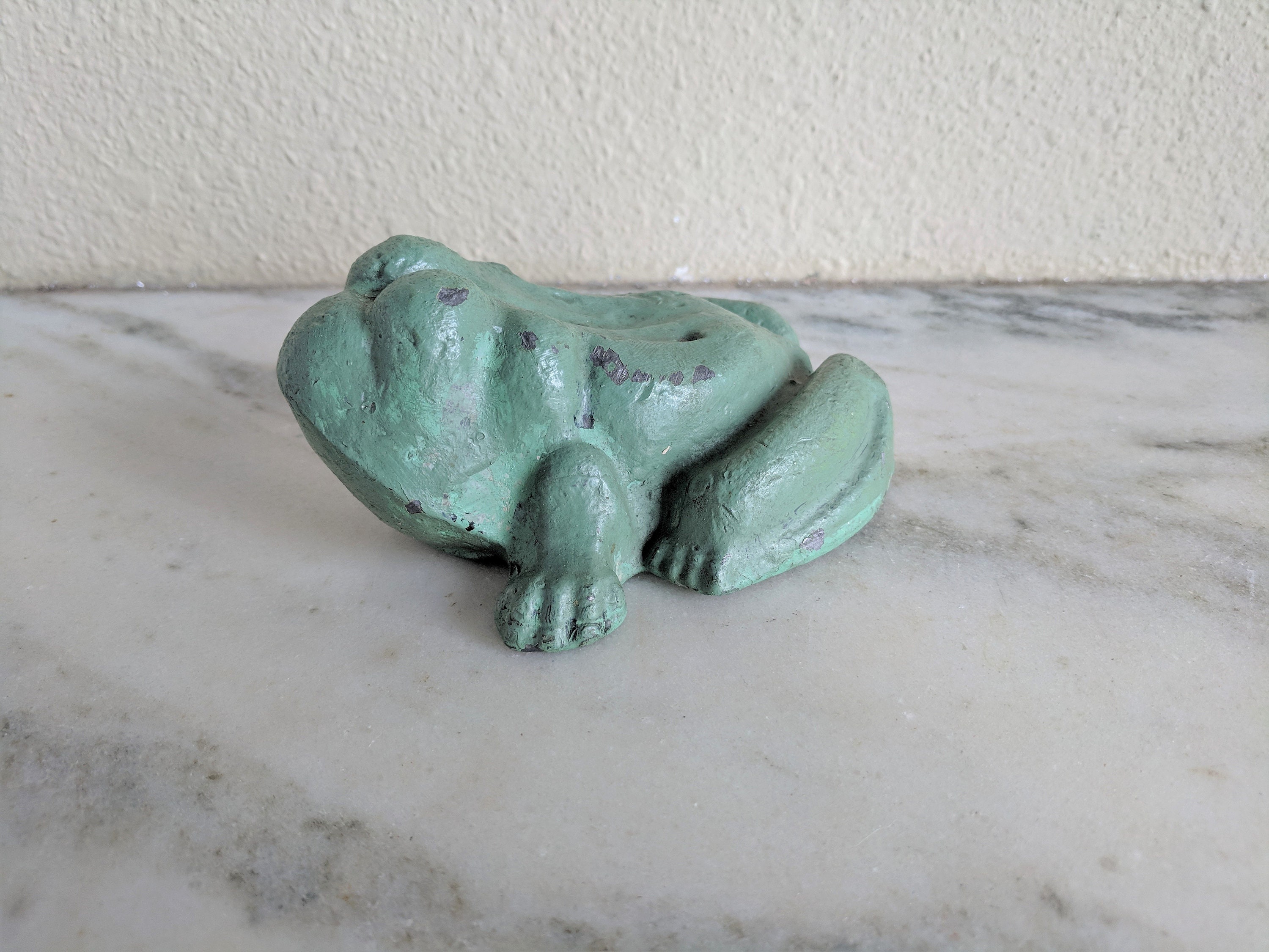 Antique Cast Iron Frog Door Stop Large Metal Toad Frog Etsy