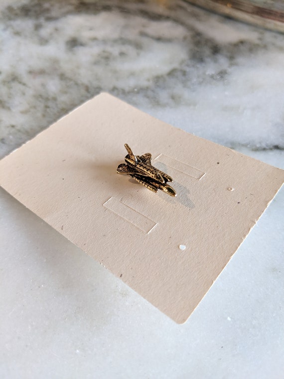 Vintage NASA Space Shuttle Pin, Brass Gold Space … - image 10