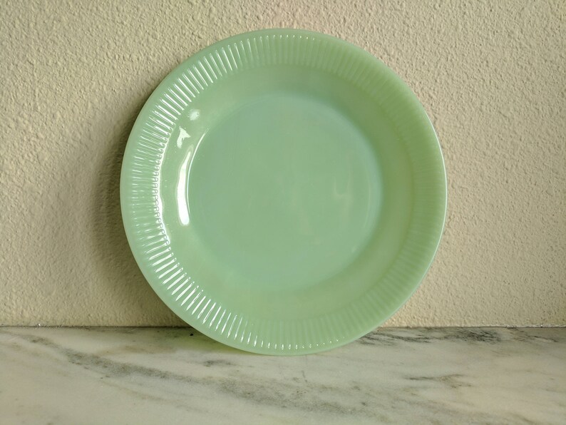 Fire King Jane Ray Jadeite Dinner Lunch Salad Plates Vintage Etsy