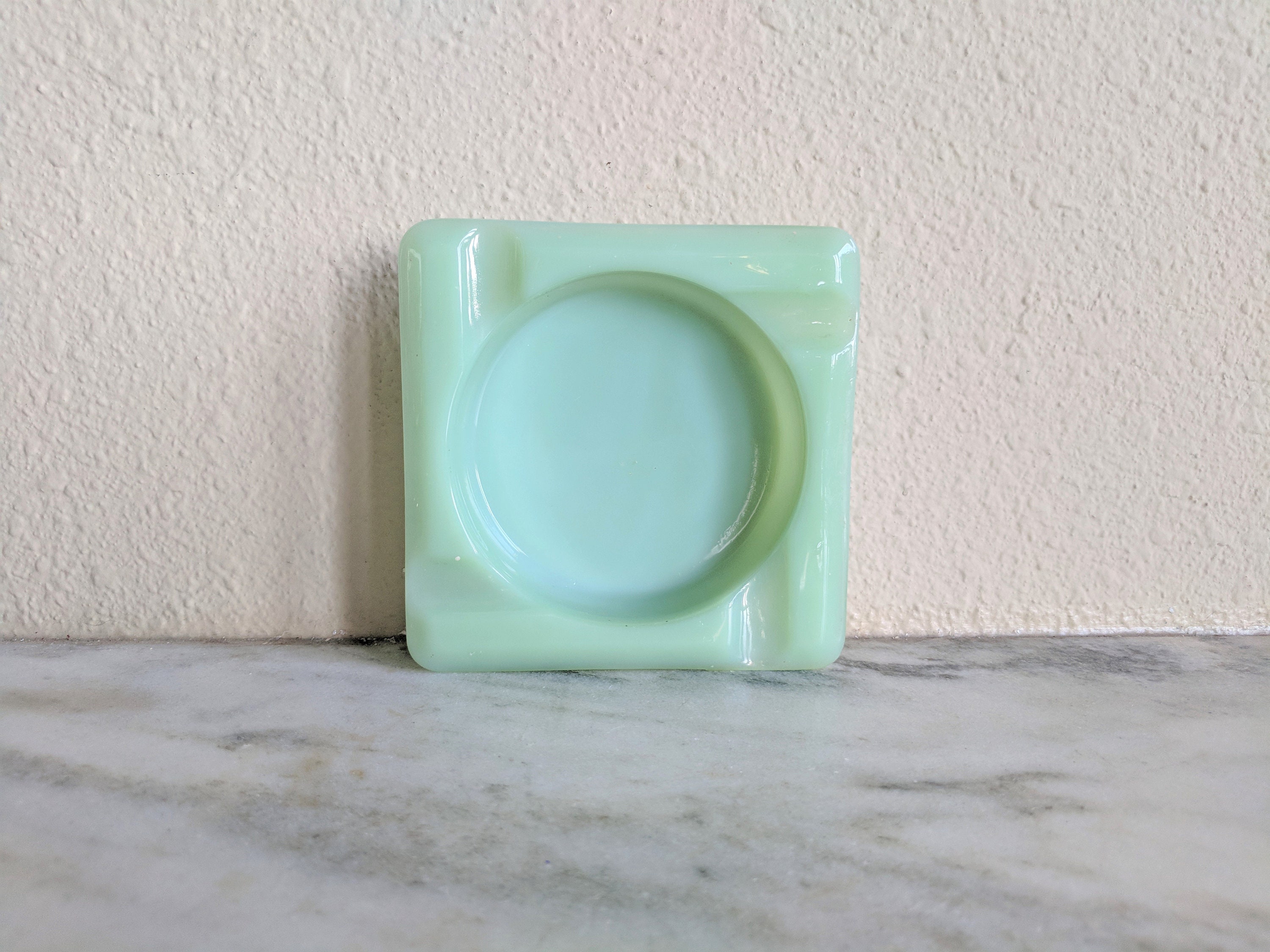 Vintage Fire King Jadeite Ashtray Jadeite Spoon Rest Trinket Etsy