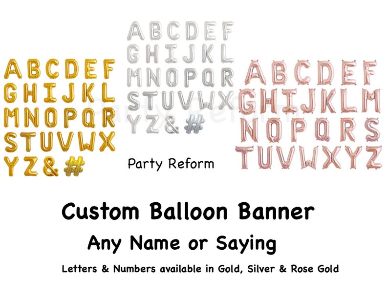 Custom Letter Balloons Number Balloons Custom Letters or Etsy