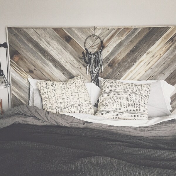 Oversized Reclaimed Wood Headboard