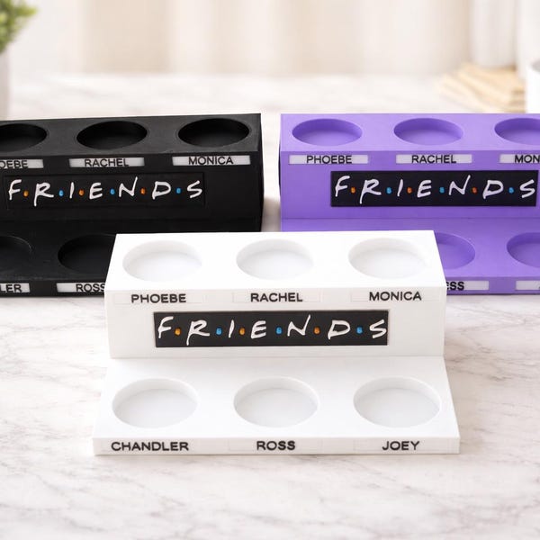 Friends inspired display shelf for collectible figurines